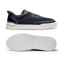 Men's Breathable Mesh Slip-On Sneakers Hands-Free Casual Walking Shoes Lightweight Comfortable Non-Slip - 藏蓝色 - 查看 4