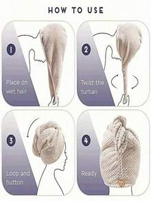 1/3 件超柔软超细纤维干发巾，搭配干发帽和珊瑚绒毛巾，超强吸水，柔软舒适，防止头发干燥和毛躁，适用于家庭、浴室、旅行、健身房、沙龙、酒店等场所，是护肤和干发的必备干发巾。 - 多色(均碼) - 查看 9