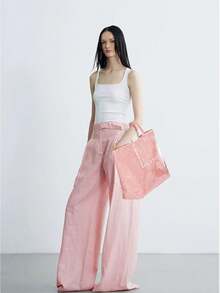 Stylish PVC Tote Purse For Women - Classy  Handbag, Elevate Your Outfit With This Fashion Bag - 珊瑚粉 - 查看 5