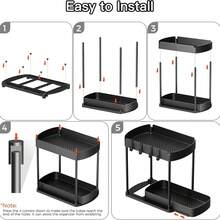 1 Confezione di organizer multifunzione estraibili, organizer e contenitori per sotto il lavello per bagno e cucina, organizer e contenitori per sotto il mobile, 32,5 cm