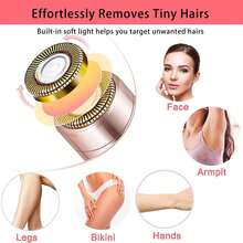 1pc Electric Facial Hair Remover, Painless Lip/Eyebrow Trimmer For Women