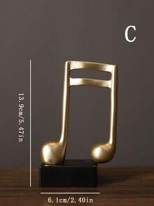 Creative Note Ornament Combination, High-End Music Decoration Set, Fashionable And Exquisite Home Creative Art Decoration, Exquisite Piano Room Gift, Love Music, Birthday Gift Music Elements - Multicolor - View 9