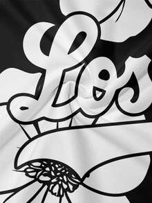 2pcs Men's Floral Print Sweatshirt And Sweatpants Set, Autumn/Winter, Cozy Outfits - Black - View 4