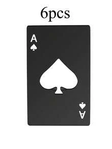 1/4pcs Spades A Heart Portable Stainless Steel Bottle Opener, Can Be Put In Your Wallet And Pocket, Suitable For Home, Wedding Party, Groomsmen Bridesmaids Gifts, Party Favors, Suitable For Opening Beverage Bottle Caps, Glass Bottles Drinks, Etc., One-Piece Design Is Easy To Clean, Interesting And Creative Design., Valentine's Day Party, Home Decor, Home Gifts - Multicolor - View 16