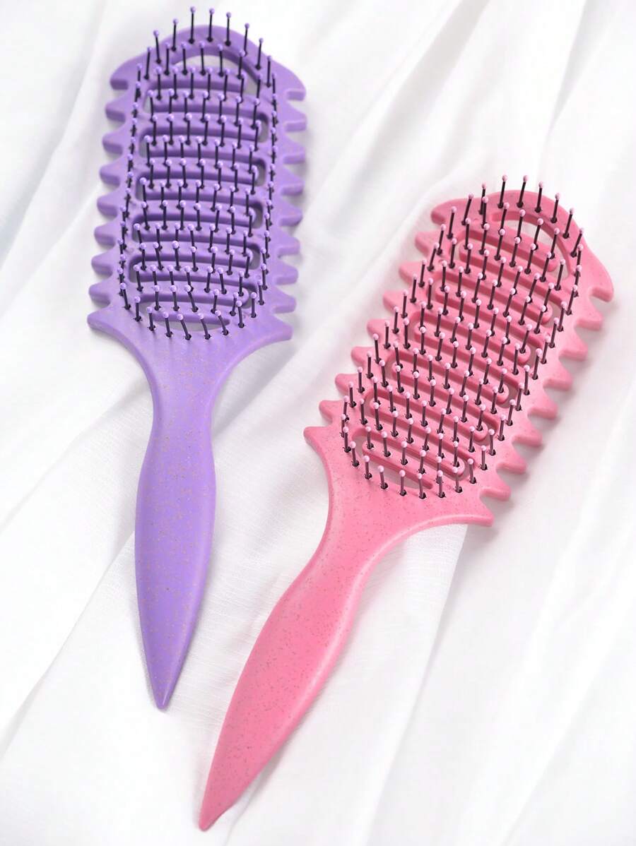 稻草宽齿梳 蓬松造型梳 V型拉直发梳 美发工具套装
