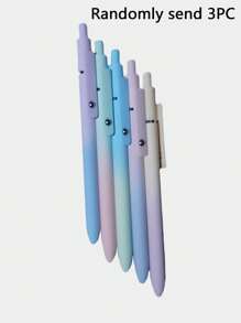 3支装 Startraveler 凝胶笔套装，极光点缀设计，按动式速干黑色墨水笔，0.7mm 细笔尖，优质可爱走珠笔，书写流畅，柔和粉彩色调，握感舒适，适合学校和办公室使用，返校必备