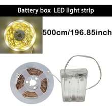 Striscia luminosa a LED, alimentata a batteria (batterie non incluse), tagliabile e pieghevole - perfetta per creare illuminazione d'atmosfera in camere da letto, soggiorni e per il campeggio all'aperto