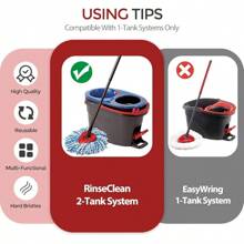 Scrub Brush, 2 Pcs Spin Mop Scrub Brush Head Compatible For O Cedar EasyWring 1Tank System, Hard Bristle Cleaning Brush For, Kitchen, Tub And Tile