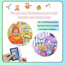 Toca Boca World Full Set Paper Dolls Quiet Book Scrapbook DIY Material Kit Entertaining Toys For Girls Cutout Edition