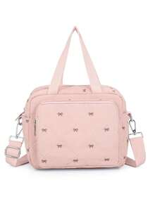 1pc INS Style Embroidered Mommy Bag, Small Handheld & Shoulder Strap Maternity Bag - Multicolor - View 1