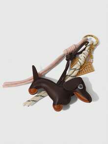 Y2K 风格，前卫时尚，Ins 美学狗钥匙扣、汽车钥匙扣、灵感椒盐卷饼钥匙扣、算盘钥匙扣、钥匙扣、腊肠犬结装饰腕带，适合女士、女孩、办公室、学校，送给她的小礼物，提升您的风格 - 彩色 - 查看 3