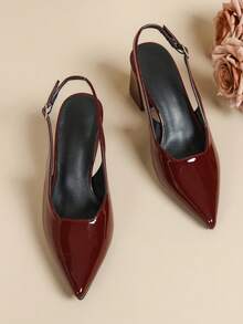 Sandales à talons hauts fermées pour femmes, avec fermeture à boucle, sandales polyvalentes de mode pour le travail et les déplacements