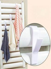 5/10 Set cârlig pentru încălzire baie, suport pentru halat de baie, cârlig pentru cort cu încălzire, accesorii pentru cârlige de haine pentru dulap de depozitare pentru baie, cârlig cilindric pentru haine cu încălzire pentru cort, montat simplu pe perete, economisește spațiu, cârlig robust pentru încălzire baie pentru agățarea halatelor de baie, hainelor și prosoapelor, nu necesită găurire pentru instalare