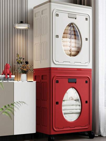 The Clothes Storage Box Can Be Folded And Serves As A Storage Cabinet For Clothes And Quilts. It Significantly Enhances The Tidiness Of The Home And Improves The Efficiency Of Daily Life.