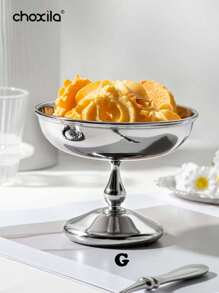 choxila 1个甜点杯、冰淇淋杯、甜点碗、酸奶零食糖果杯、沙拉水果布丁碗、不锈钢托盘、盘子、烛台，适用于派对/节日/庆典/家庭聚会/婚礼/斋月