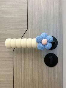 4-1 Pc Light Color Floral Door Handle Protector, Quiet Anti-Collision Door Guard, Static Electric Door Handle Protector To Prevent Damage To Walls And Door Locks, Suitable For Bathroom, Outdoor, Bedroom, Door Handles