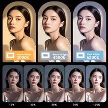 A Camera And Smartphone Stabilizer Kit With An LED Ring Light, Featuring A Large 3600Mah Battery, Designed For Smartphone Video Equipment, With Three Color Temperature Settings, Suitable For Smartphone Selfies And Live Streaming Lighting. - Nhiều màu - Xem 3
