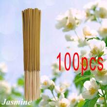 20/50/100/200pcs Jasmine Incense Sticks, 8.66 Inches, Suitable For Yoga And Meditation, Purify The Mind, Eliminate Negative Energy - Jasmine - View 11