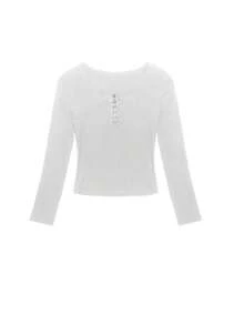 Women's Solid Color Knitted Long Sleeve Top T-Shirt For Fall