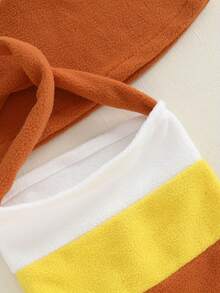 Girls Halloween Costume Set Sleeveless O Neck Striped Dress Hat Shoulder Bag For Party Cosplay