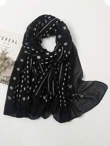1 chiếc khăn choàng nữ màu trơn, chất liệu jacquard, thời trang và thanh lịch, có thể dùng làm khăn trùm đầu, khăn choàng hàng ngày/buổi tối, khăn che nắng khi đi du lịch và quà tặng ngày lễ. - Nhiều màu - Xem 12