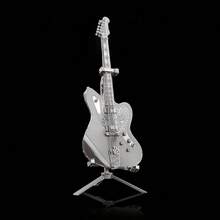 3D金属拼图DIY金属拼装模型乐器吉他、贝斯、架子鼓、钢琴、小提琴、小号模型，圣诞礼物，畅销品，卡扣式组装，无需胶水