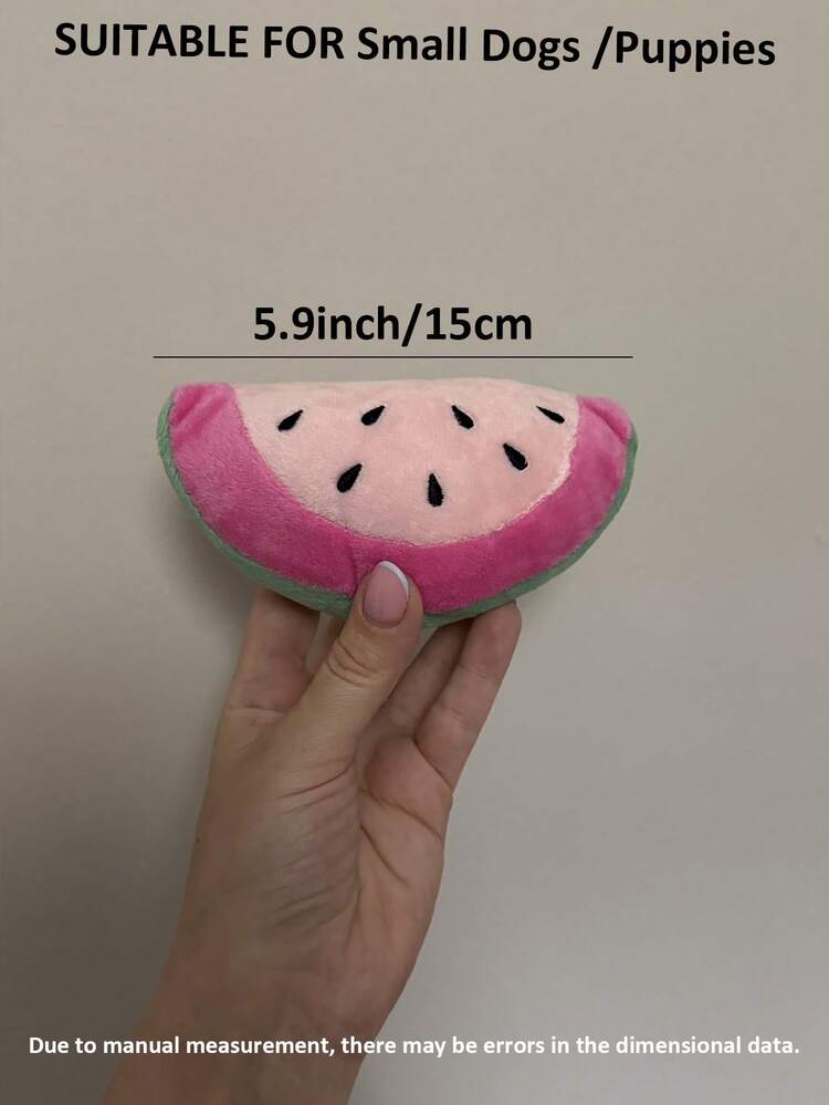 1pc Watermelon Shaped Sound Making Toy For Pet Playtime