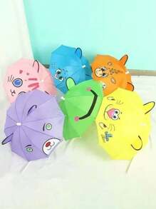 1 Stück süßer Cartoon Regenschirm, faltbarer Regenschirm, Tanzrequisiten Regenschirm, geeignet für Strand, Camping, Outdoor Sonnenschutz, leicht zu tragen