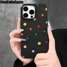Fundas y carcasas protectoras para teléfono con diseño de flores pequeñas y coloridas, con orificios grandes. Compatibles con phone 16 Pro Max, 16, 15 Pro, 14, 14 Plus/14 Pro Max, 13, 13 Pro, 12 Pro, 11/11 Pro. Regalos para cumpleaños y fiestas - Blanco - Ver 7