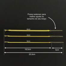Men's Bracelet Stainless Steel Fine Mesh 18K Surgical Gold Silver Unisex - 金色 - 查看 5