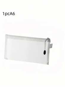 5/3/2/1Transparent Mesh Zipper File Bag A4/A5/A6 Nylon Information Document Bag Puzzle Toys Sorting Bag Pencil Pouch Folder Storage Bag Office Stationery Supplies