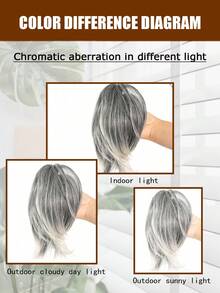 Women's Claw Clip Bun, Synthetic Hair Extensions, Short Straight Ponytail, Daily Hair Accessory - Multicolor - View 8