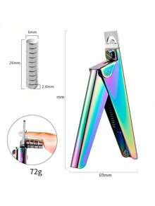 Nail Art Straight Cut Color Titanium French U-Shaped Nail Clipper Fake Nail Clipper Stainless Steel Nail Clipper Nail Extension Piece Nail Clipper Nail Clipper - Multicolor - View 12