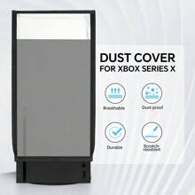 1pc XSX Game Console Transparent Dust Cover, Vertical Version, Dust-Proof And Wear-Resistant