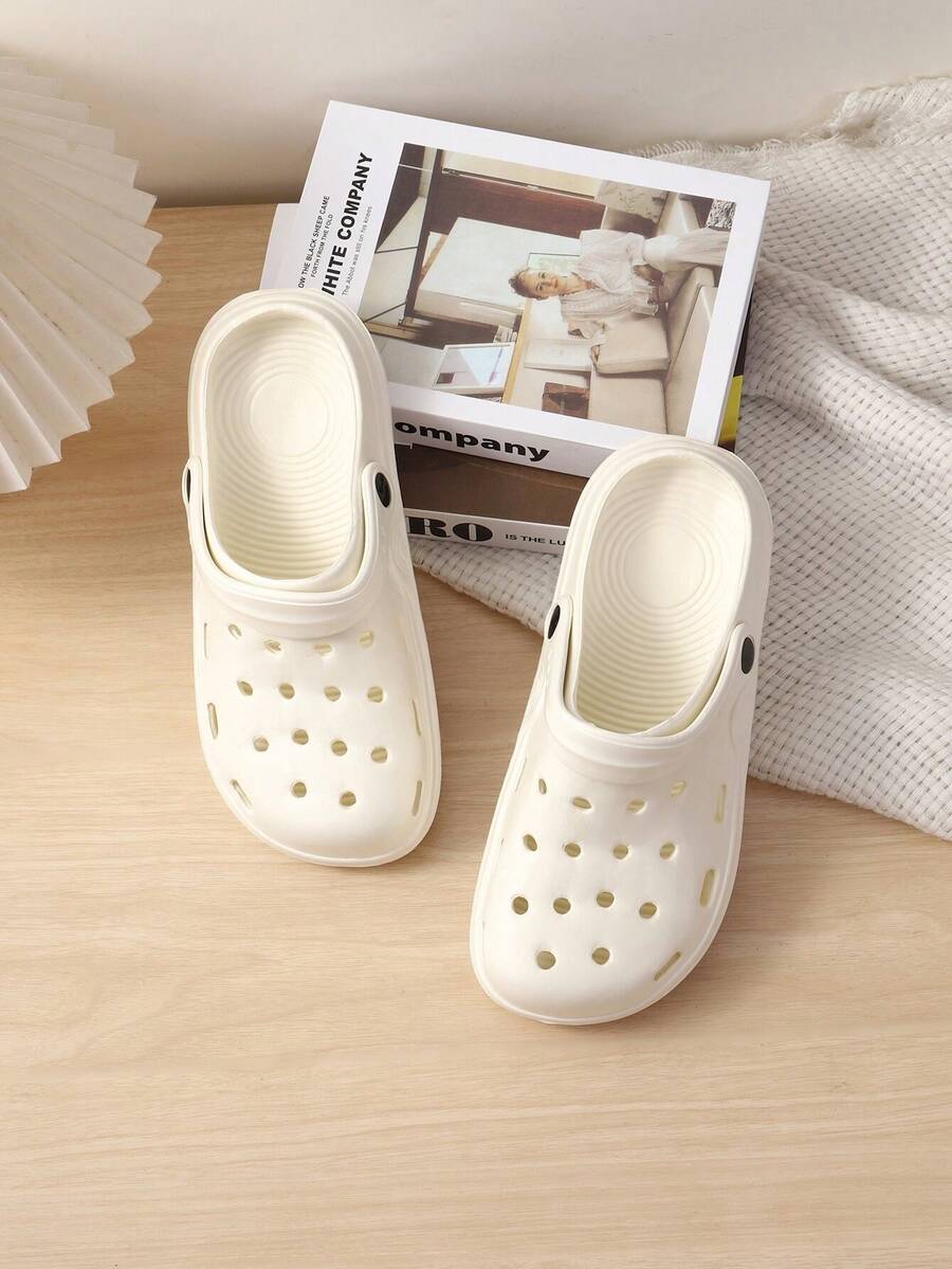 Sandalias minimalistas de mujer con suela gruesa y hueca - Blanco - Ver 1