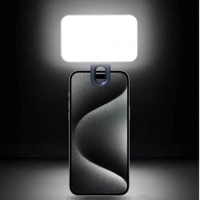 Fill-lights Luz de relleno portátil para selfies con clip, adecuada para cámara de teléfono, videoconferencia, 3 modos de iluminación, recargable, compacta, aplicable para computadora portátil/teléfono/tableta/llamada de Zoom/maquillaje, ideal para selfies y transmisión en vivo, luz de relleno portátil