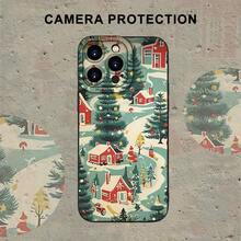 Una funda de teléfono móvil con patrón de regalo de Navidad de árbol de Navidad creativo para IPHONE 16 15 14 13 12 11 XS XR X 7 8 Plus Pro Max Mini - Negro - Ver 8