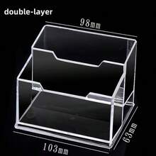 Transparent Acrylic Business Card Holder Business Card Holder, Suitable For 80 Business Cards, Desktop Accessories, Office Display
