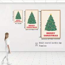1PC Christmas Tree Flower Market Candy Gift Party Christmas Poster Printing Canvas Painting Nordic Mural Living Room Home Decoration Pictures