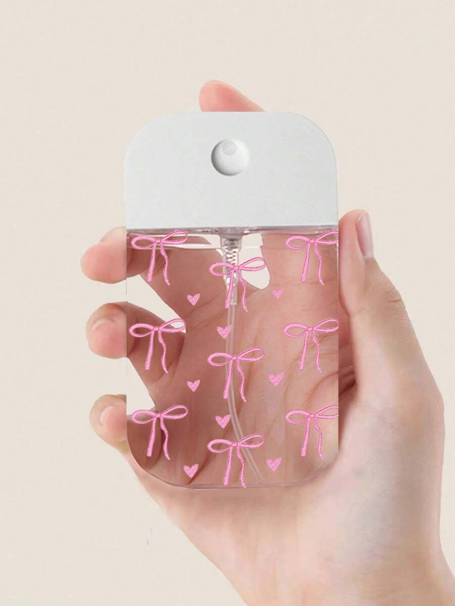 新款蝴蝶結圖案透明PET可重複填充旅行分裝瓶 -- 香水噴霧瓶、卸妝分裝瓶、保濕噴霧瓶;適用於指甲油卸除液、化妝水和卸妝液;可重複使用、旅行必需品、完美的旅行伴侶、絕佳的節日禮物 - 彩色 - 查看 1