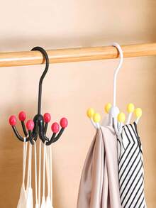 1pc 6-Hook 360 Degree Rotating Wardrobe Hanging Rack For Closet Organization - Space-Saving Organizer For Bras, Bags, Hats And Accessories; , Easy-Install, Multi-Function Swivel Hook System Ideal For Bedroom, Dorm Or Small Apartment, Great For Spring Cleaning And Seasonal Storage Fits Inside Standard Closets And Wardrobe Corners, Helps Declutter Drawers, Keeps Hats, Bags And Undergarments Organized At A Glance, Enhances Visibility And Accessibility, Supports Daily Outfits And Travel Packing, Ideal Gift For Moms And Students - Multicolor - View 4