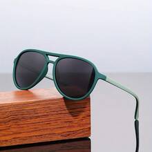 Classic Candy Color Matte Frame Colorful Polarized Lens Sunglasses| Wide-Brimmed Design For Everyday Driving Use - Màu tím - Xem 5