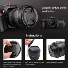 1 Lens cover, suitable for micro single and single lens reflex cameras, with 40.5mm/49mm/52mm/55mm/58mm/62mm/67mm/72mm/77mm/82mm multiple aperture options