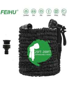 25FT-200FT Expandable Garden Hose, Flexible Magic Water Hose, Yard Daily Watering Tool, High Pressure Car Wash Cleaning Gun