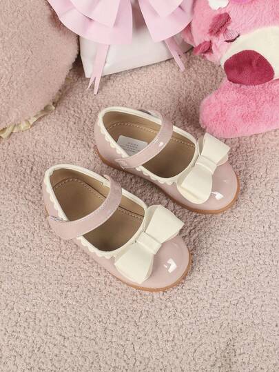 1 双春季可爱女婴皮鞋，幼儿平底鞋，女婴时尚蕾丝公主鞋，学龄前儿童舒适室内外步行鞋