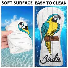Parrot Pattern Golf Club Head Covers Golf Club Protective Sleeve Drive PU Material Better Protection Of Golf Clubs Utility Simple Style - White - View 8