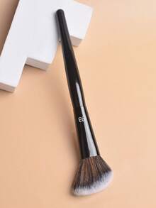 1支专业斜角粉底刷，适用于液体、膏状和腮红，柔软浓密的尼龙刷毛，木质手柄，无香型，长柄美妆工具，93#歌舞伎刷头，节日必备礼物，粉底刷、遮瑕刷、腮红刷、修容刷、腮红刷、古铜粉刷、散粉刷、粉底刷、腮红刷、赠品 - 黑色 - 查看 7