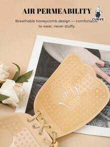 1/2 Peças Sutiã Adesivo Invisível Plus Size - Sutiã Sem Arame, Cordão, Autoadesivo, Sem Alças, Decote em V Profundo, Efeito de Elevação e Realce do Decote, Acessório de Lingerie Respirável e Confortável para Casamento e Uso Diário