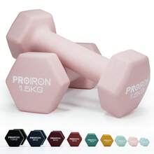 PROIRON Neoprene Dumbbell Set, Women Dumbbell Set, Non-Slip Dumbbell, Suitable For Gym Home Arm & Hand Workout - Pink - View 2
