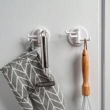 2pcs 3-Arm Rotatable Plastic Wall Hooks, No Drilling Adhesive Installation, Multi-Function Towel Rack, Suitable For Bathroom, Kitchen, Home Use - No Power Required